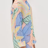 Karin | Kurzes Set mit Print Foglie tropisch