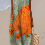 Nicole | Midikleid mit Ozean-Look
