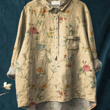 Paula | Legeres Damen-T-Shirt im Vintage-Stil mit Blumenmuster
