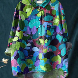 Lotte | Legere Damenbluse mit Waldkunst-Print