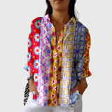 Cecilia | Leichte farbenfrohe Bluse mit Print