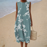 Bequemes ärmelloses Sommerkleid