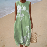 Bequemes ärmelloses Sommerkleid