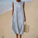 Bequemes ärmelloses Sommerkleid