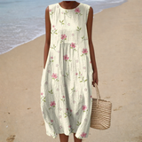 Bequemes ärmelloses Sommerkleid