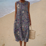 Bequemes ärmelloses Sommerkleid