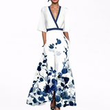 Edith | Elegantes Maxikleid mit tiefem Ausschnitt