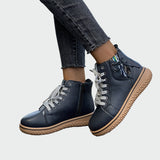 Armgard | Orthopädische Leder-Stiefeletten