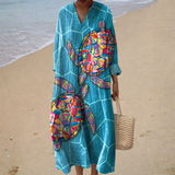 Figurschmeichelndes Sommerkleid mit Print