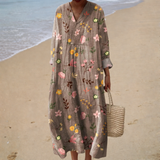 Figurschmeichelndes Sommerkleid mit Print