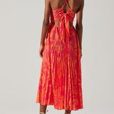 Sabine | Midikleid plissiert elegant Blumenprint chic Küsten