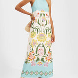 Josefine | Midikleid ärmellos mit Blumenprint Resort Sunshine