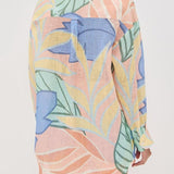 Karin | Kurzes Set mit Print Foglie tropisch